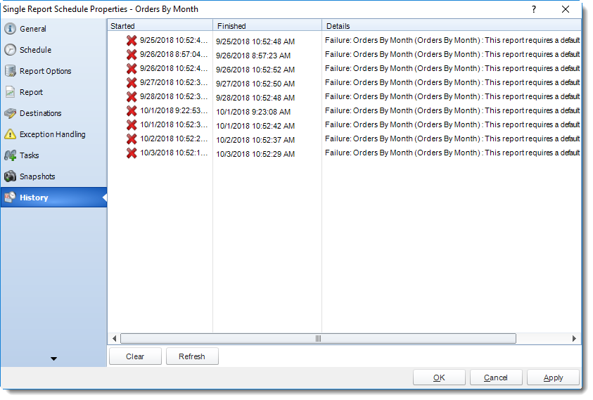 SSRS. Single Report Schedule Properties Wizard in SQL-RD