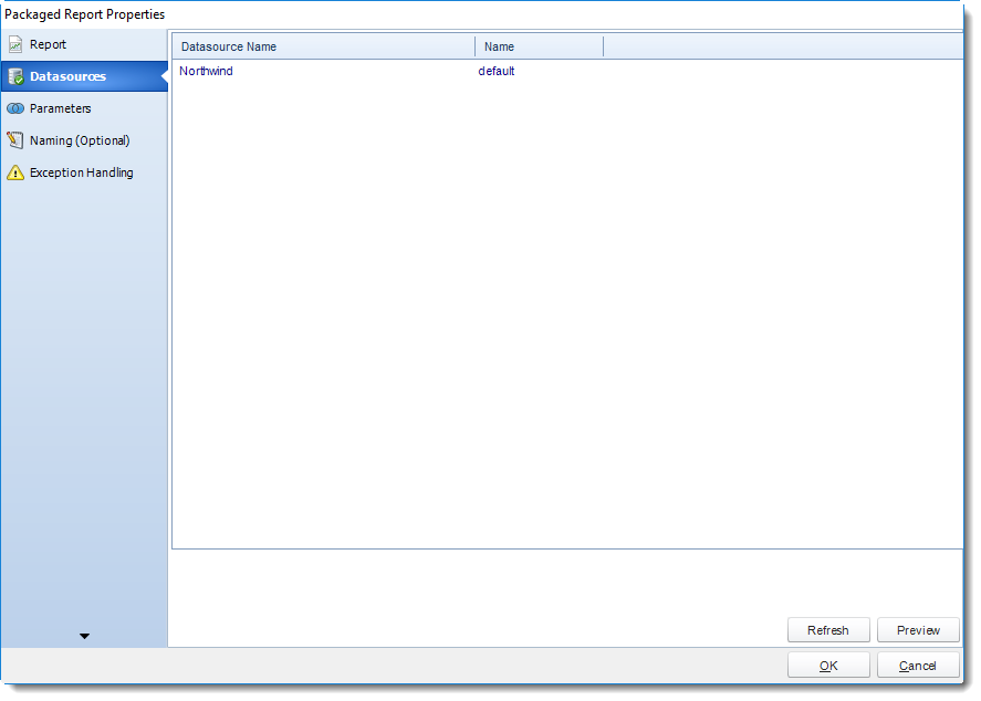 SSRS. Package Report Properties Wizard in SQL-RD.