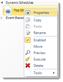 SSRS. Dynamic Report Schedule Context Menu in SQL-RD