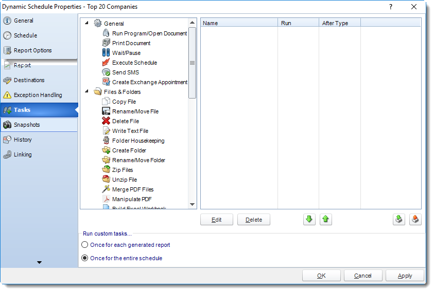 SSRS. Dynamic Schedule Properties in SQL-RD