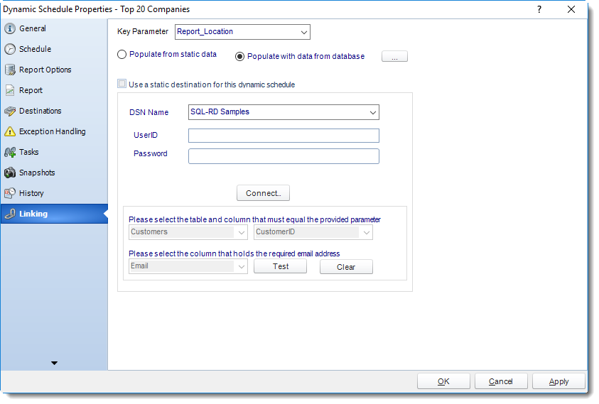 SSRS. Dynamic Schedule Properties in SQL-RD