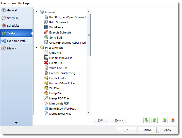 SSRS. Event Based Package Properties Wizard in SQL-RD