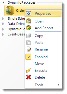 SSRS. Dynamic Package Report Schedule Context Menu in SQL-RD