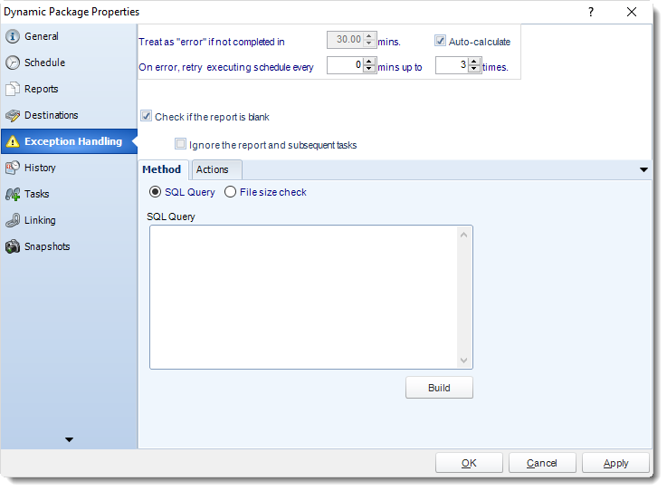 SSRS. Dynamic Package Properties Wizard in SQL-RD