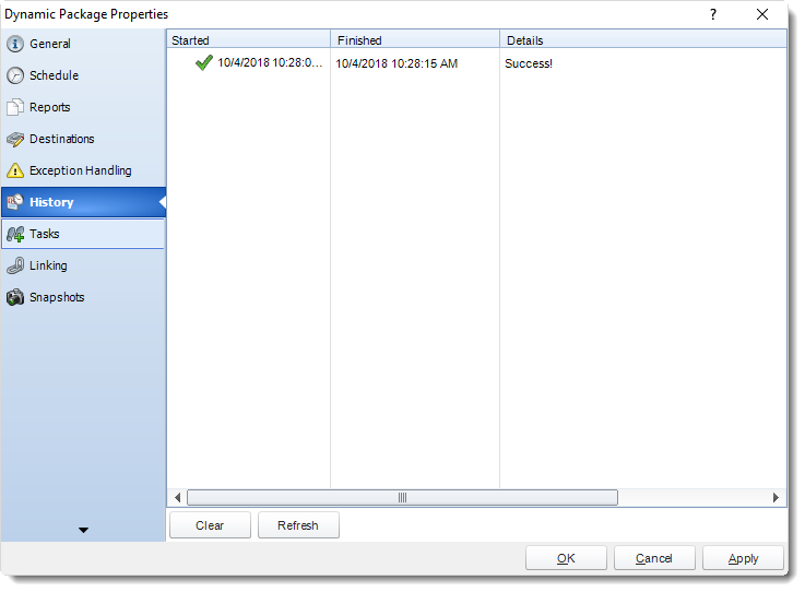 SSRS. Dynamic Package Properties Wizard in SQL-RD