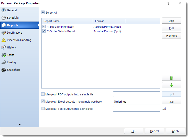 SSRS. Dynamic Package Properties Wizard in SQL-RD