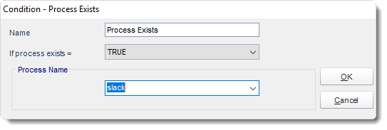 MS Access: Process Exists Condition in MARS.