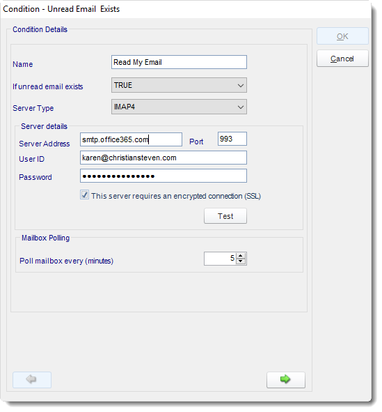 MS Access: Unread Email is present Condition in MARS.