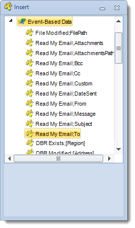 MS Access. Event based data insert menu in MARS