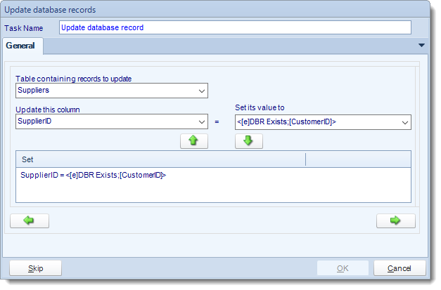 MS Access: Update database record tasks in MARS