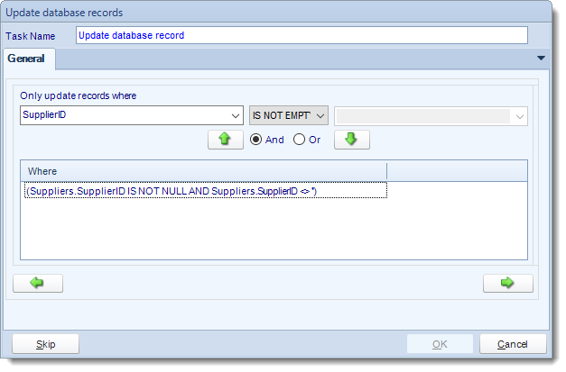 MS Access: Update database record tasks in MARS