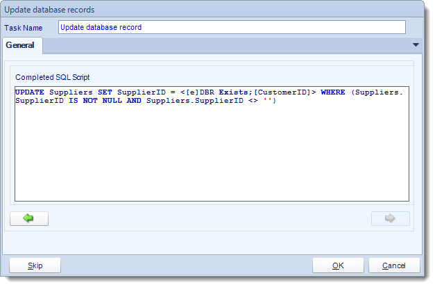 MS Access: Update database record tasks in MARS