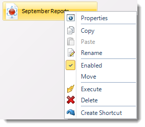 MS Access: Event Based Schedule Context Menu in MARS.