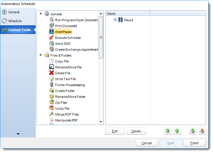 SSRS. Custom Tasks Wizard in Automation Schedule in SQL-RD.