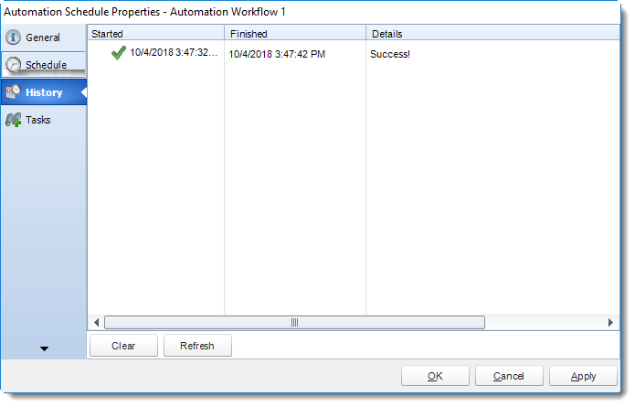 SSRS. Automation Schedule Properties Wizard in SQL-RD.