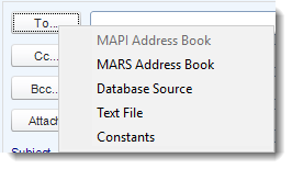 MS Access. Custom Tasks: Send Email in MARS.