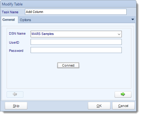 MS Access. Custom Tasks: Add column to table in MARS.