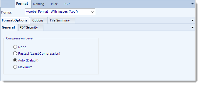 MS Access: PDF output format in MARS.