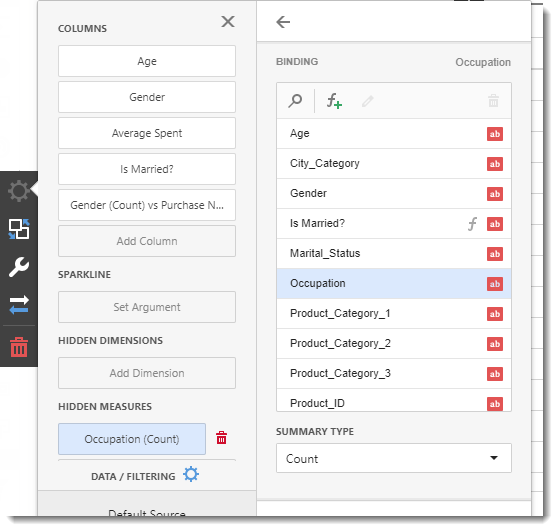 CKPI's and Dashboards: Creating Grid Visual Dashboard item in IntelliFront BI.