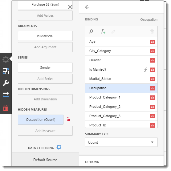 CKPI's and Dashboards: Creating Chart Visual Dashboard item in IntelliFront BI.