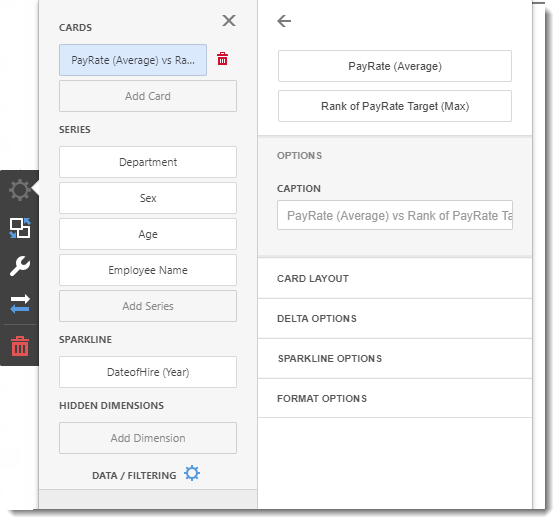 KPI's and Dashboards: Creating Cards Visual Dashboard item in IntelliFront BI.