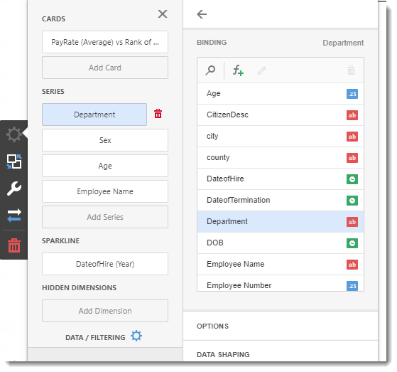 KPI's and Dashboards: Creating Cards Visual Dashboard item in IntelliFront BI.