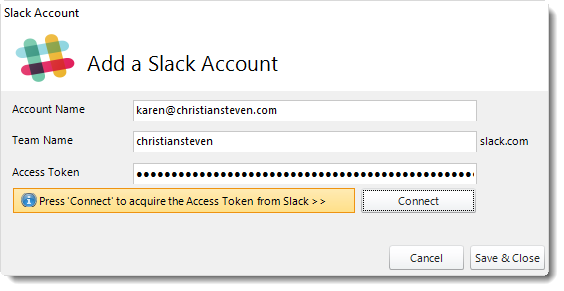 Power BI and SSRS. Adding Slack Account Wizard in PBRS