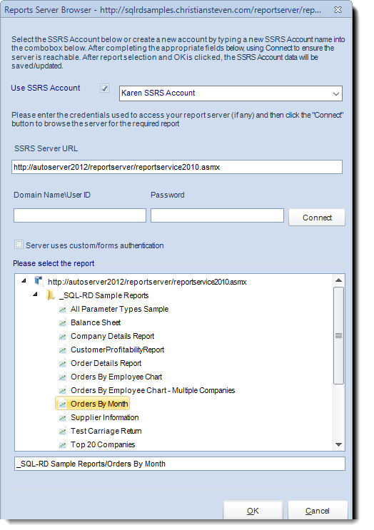 SSRS. Report Server Browser in SQL-RD.