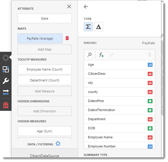 KPI's and Dashboards: Creating Choropleth Map Dashboard item in IntelliFront BI.