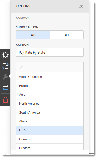 KPI's and Dashboards: Creating Choropleth Map Dashboard item in IntelliFront BI.