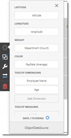 KPI's and Dashboards: Creating Bubble Map Dashboard item in IntelliFront BI.