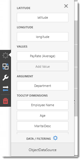 KPI's and Dashboards: Creating Pie Map Dashboard item in IntelliFront BI.