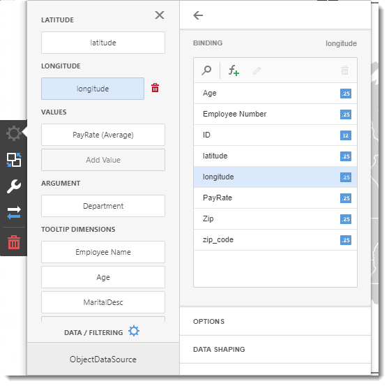 KPI's and Dashboards: Creating Pie Map Dashboard item in IntelliFront BI.