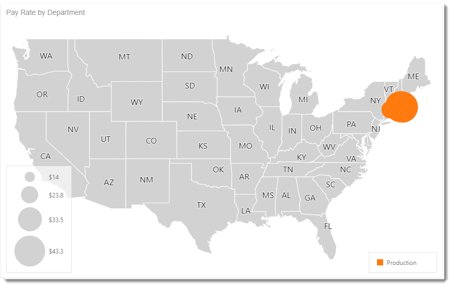 KPI's and Dashboards: Creating Pie Map Dashboard item in IntelliFront BI.