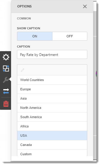 KPI's and Dashboards: Creating Pie Map Dashboard item in IntelliFront BI.