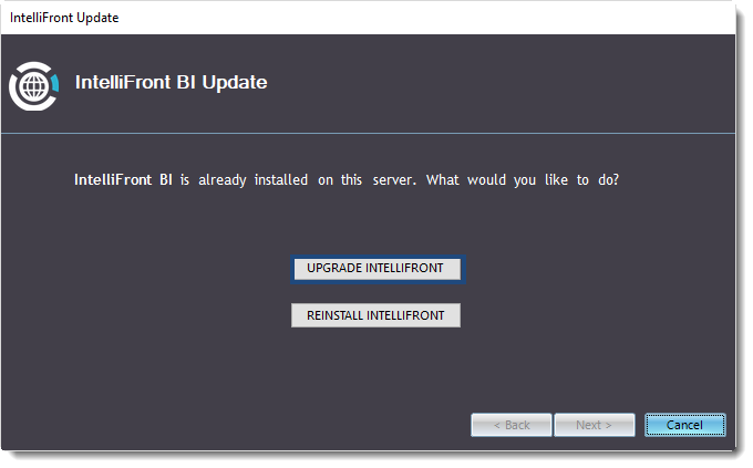 KPI's and Dashboards: Updating IntelliFront BI on your server. 