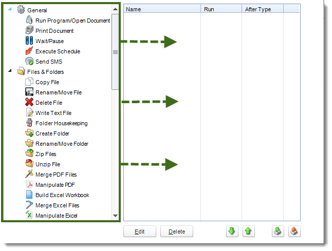 MS Access: Default Tasks section in Options in MARS.