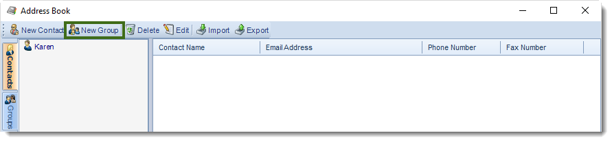 MS Access: Address Book in MARS.