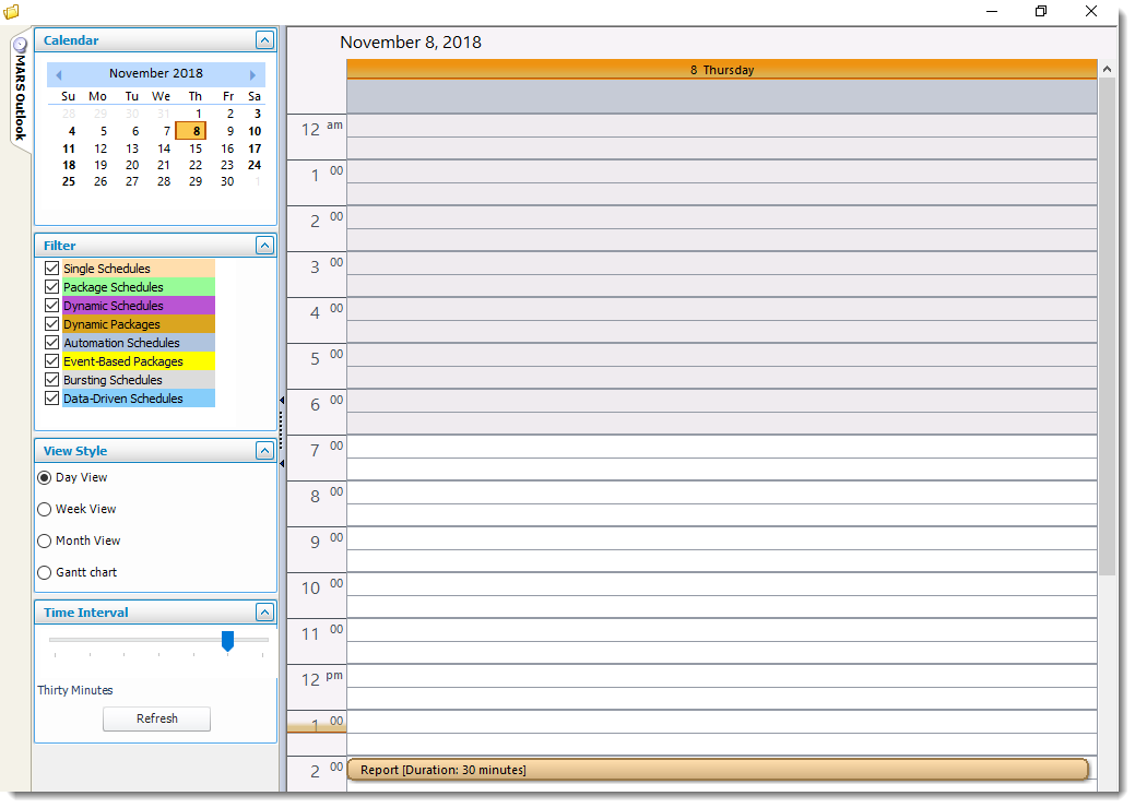 MS Access: MARS Outlook in MARS.