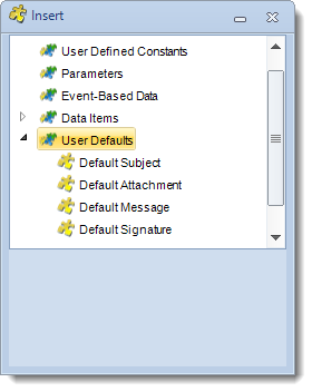 MS Access: Insert Constants Menu in MARS.