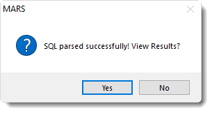 MS Access: Get values from database interface in MARS.
