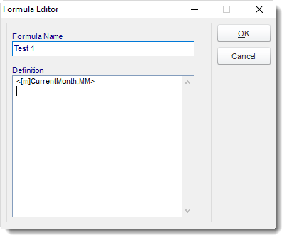 MS Access: User Constants Formula Editor in MARS.