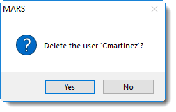 MS Access: User Manager in MARS.