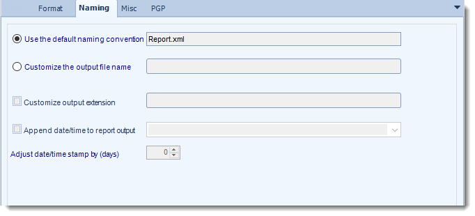 MS Access: XML output format options in MARS.