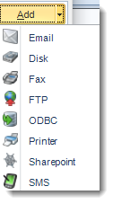 MS Access. Destination Wizard in any report schedule in MARS.