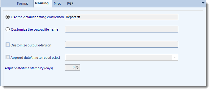 MS Access: Rich Text Format output format options in MARS