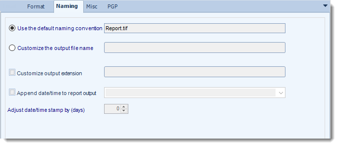 MS Access: TIFF output format options in MARS