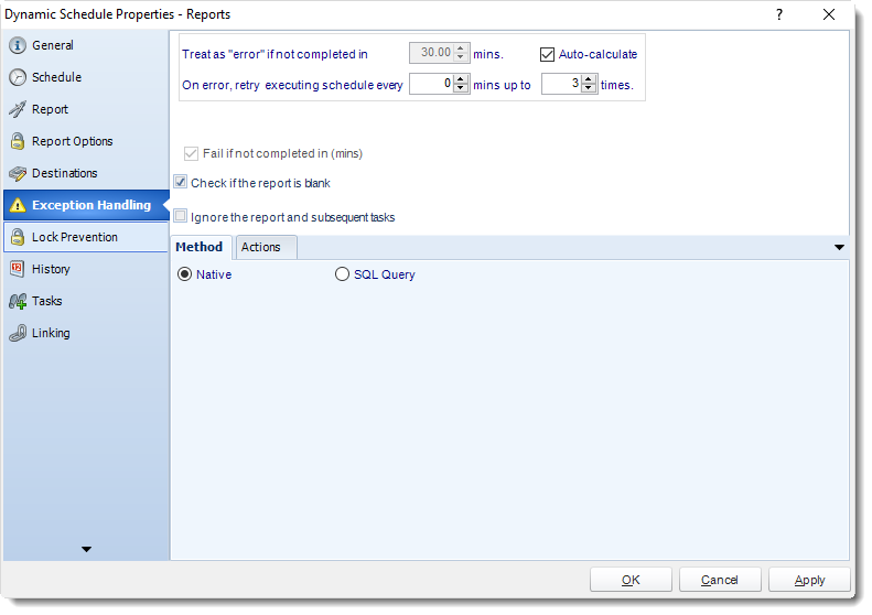 MS Access: Dynamic Schedule Properties in MARS.
