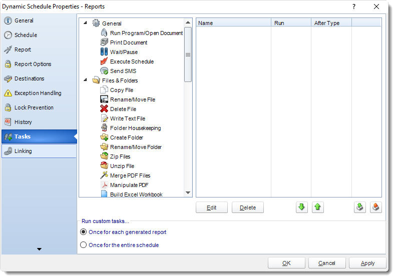 MS Access: Dynamic Schedule Properties in MARS.