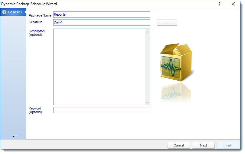 MS Access: General Wizard in Dynamic Package in MARS.